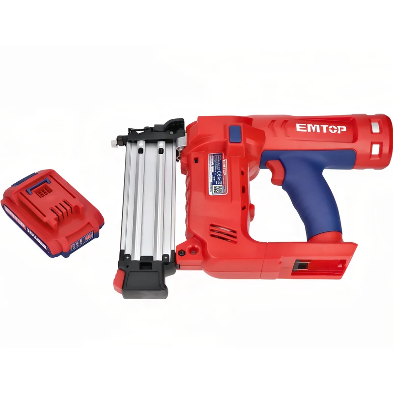 Emtop MasterNail 20V Pro - Clavadora Inalámbrica de Alta Eficiencia con Kit de Baterías