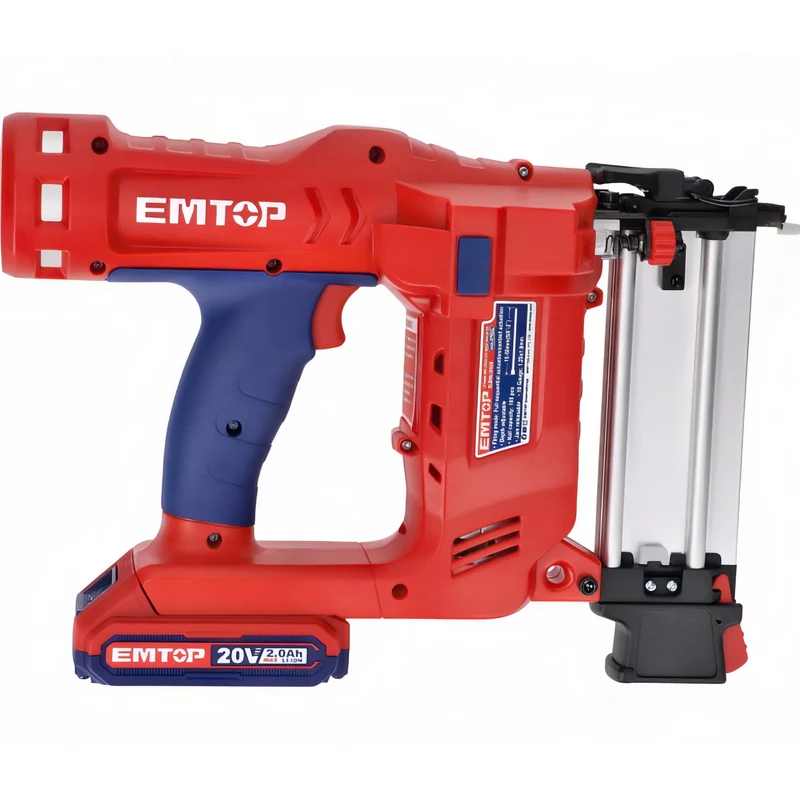 Emtop MasterNail 20V Pro - Clavadora Inalámbrica de Alta Eficiencia con Kit de Baterías