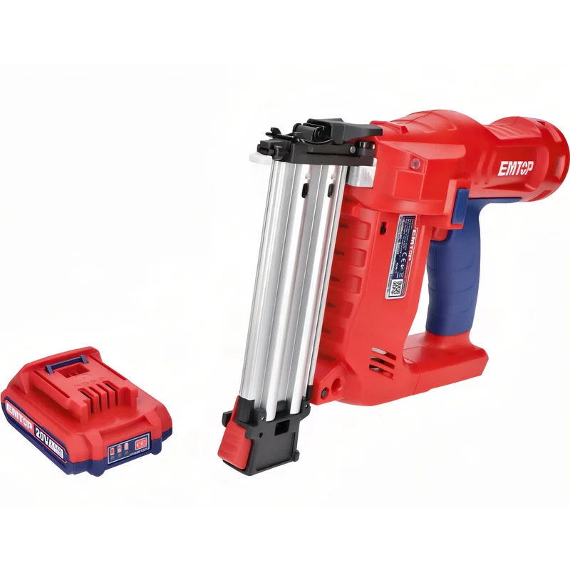 Emtop MasterNail 20V Pro - Clavadora Inalámbrica de Alta Eficiencia con Kit de Baterías