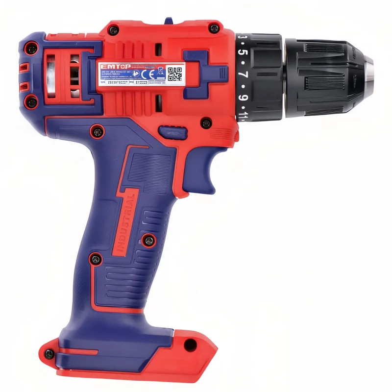 EMTOP Pro-Drill 20V Max Power 45nm - Kit de Taladro Inalámbrico con 2 Baterías y Maletín