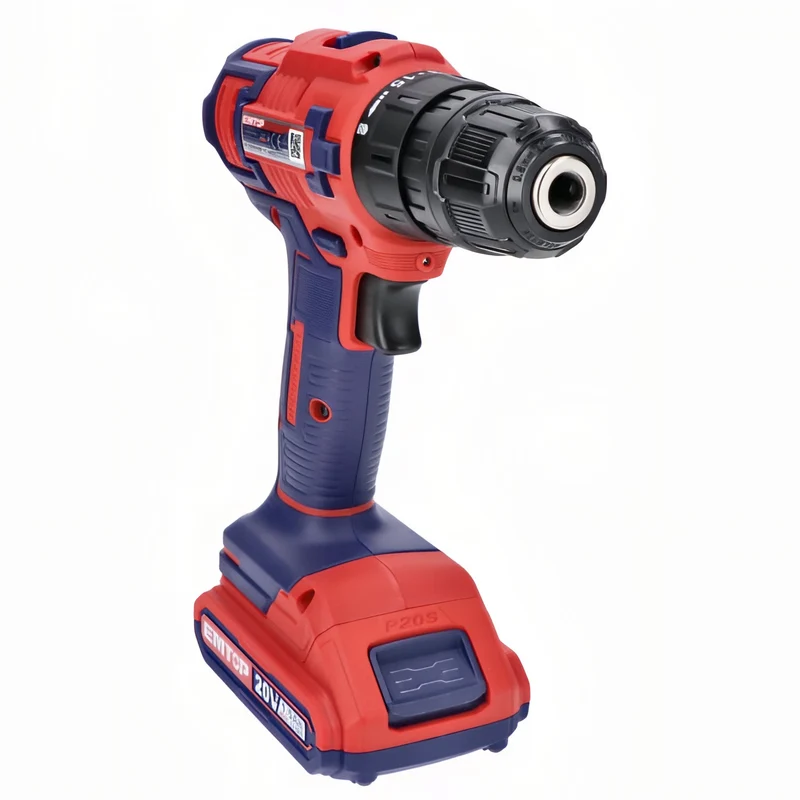 EMTOP DrillMax 20V MaxPro - Taladro Inalámbrico con Maletín Dual+