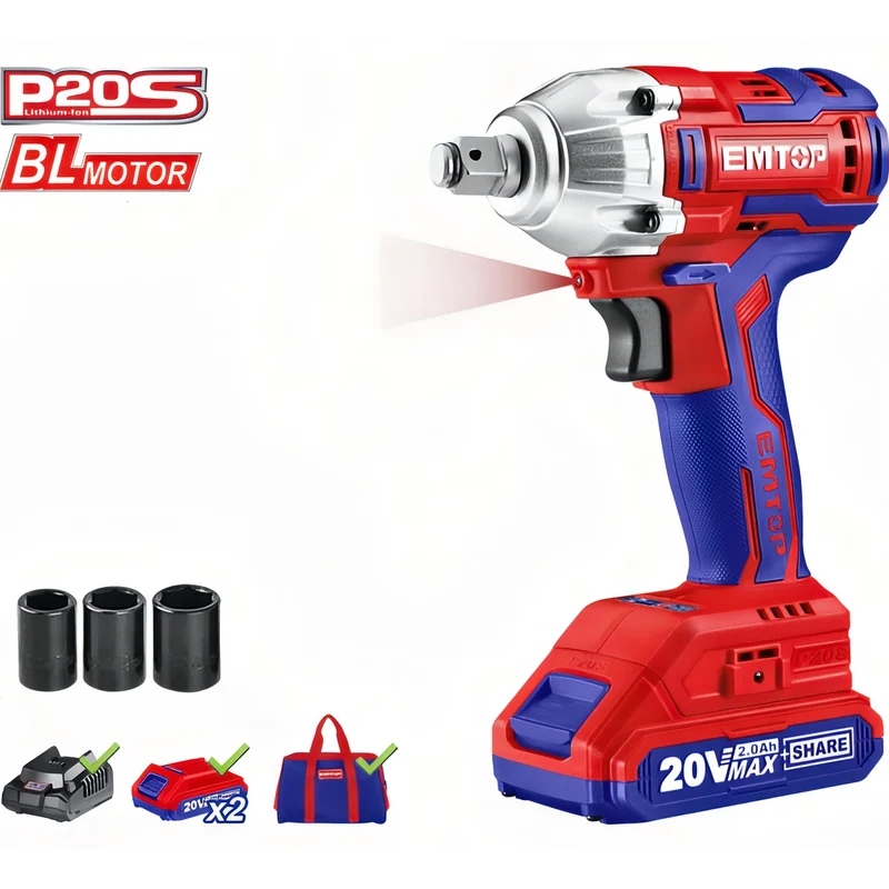 EMTOP ProImpact MAX20 - Llave de Impacto Inalámbrica 20V