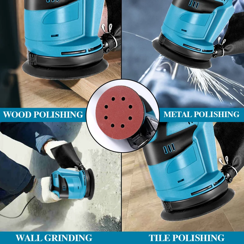 ONEVAN 18V 125mm Electric Sander Wood Grinder | For Makita 18V Battery