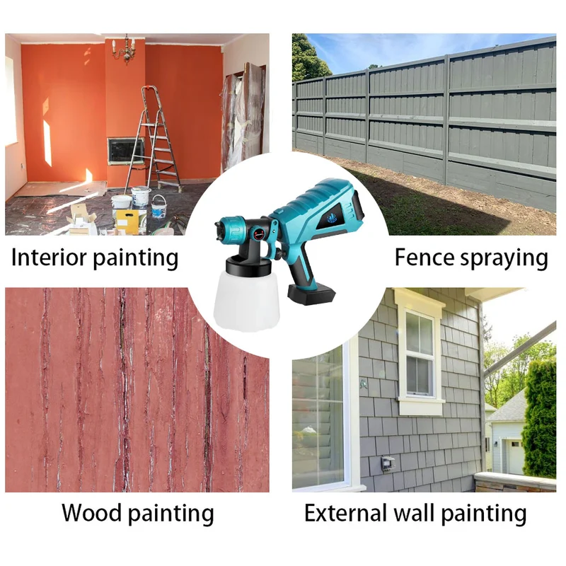 ONEVAN 1000ML High Power Paint Cordless Spray Gun | For Makita 18V Battery