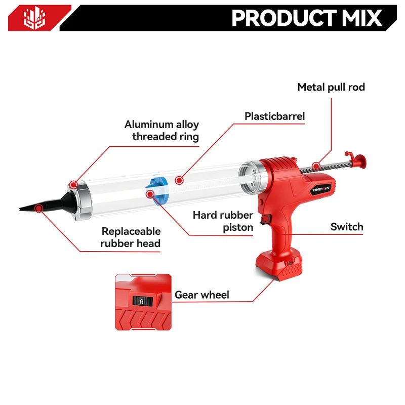 ONEVAN 50mm Cordless Electric Caulking Gun | For Makita 18V Battery