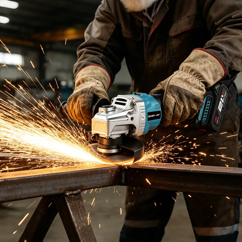 ONEVAN 125mm Brushless Cordless Angle Grinder 6 Gears | For Makita 18V Battery