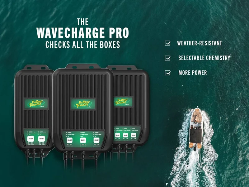 WaveCharge Pro 4-Bank 12V 40 Amp Battery Charger and Maintainer