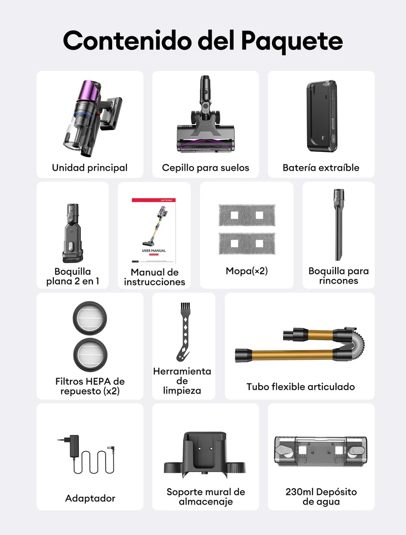 Ultenic U20 Mopper Aspiradora sin Cable