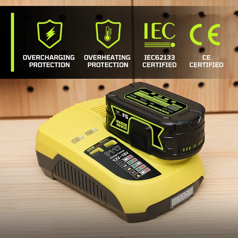 Für Ryobi 18V P108 Akku 5Ah Ersatz-VANON PRO