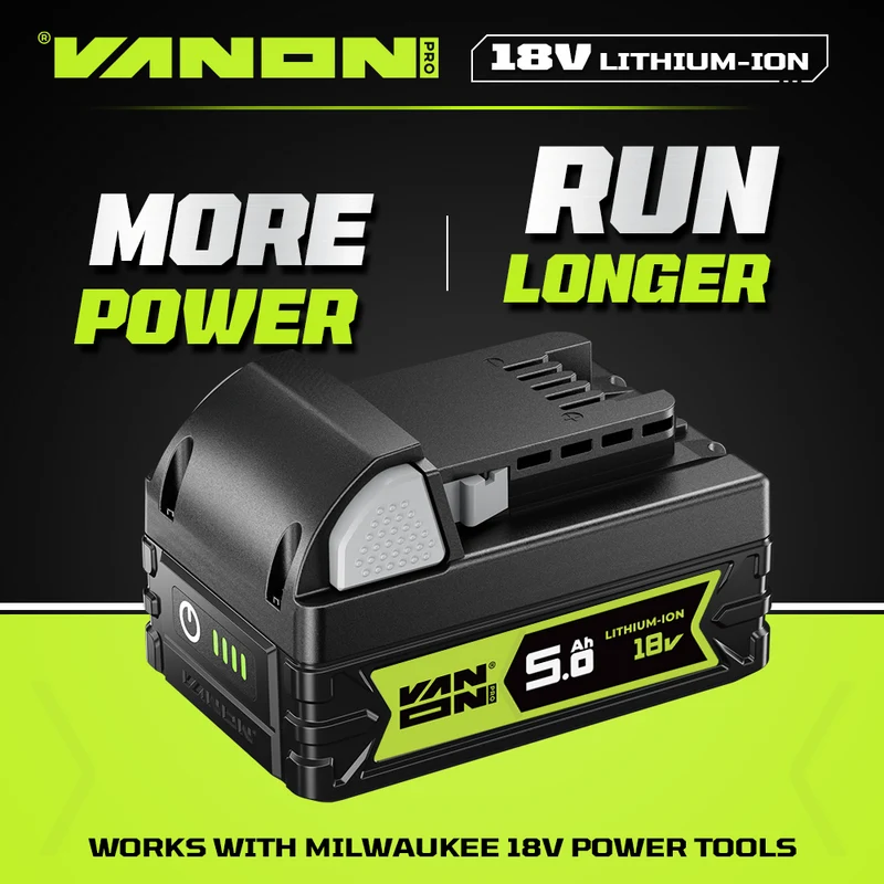 Für Milwaukee 18V M18 Akku 5Ah Ersatz-VANON PRO
