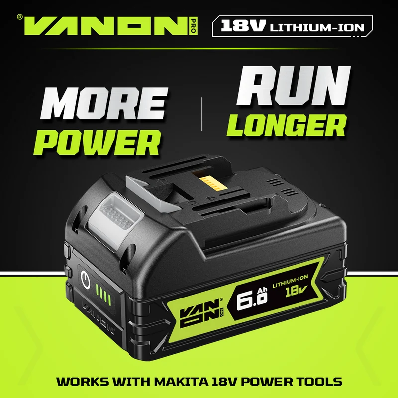 Für Makita 18V BL1860B Akku 6Ah Ersatz-VANON PRO