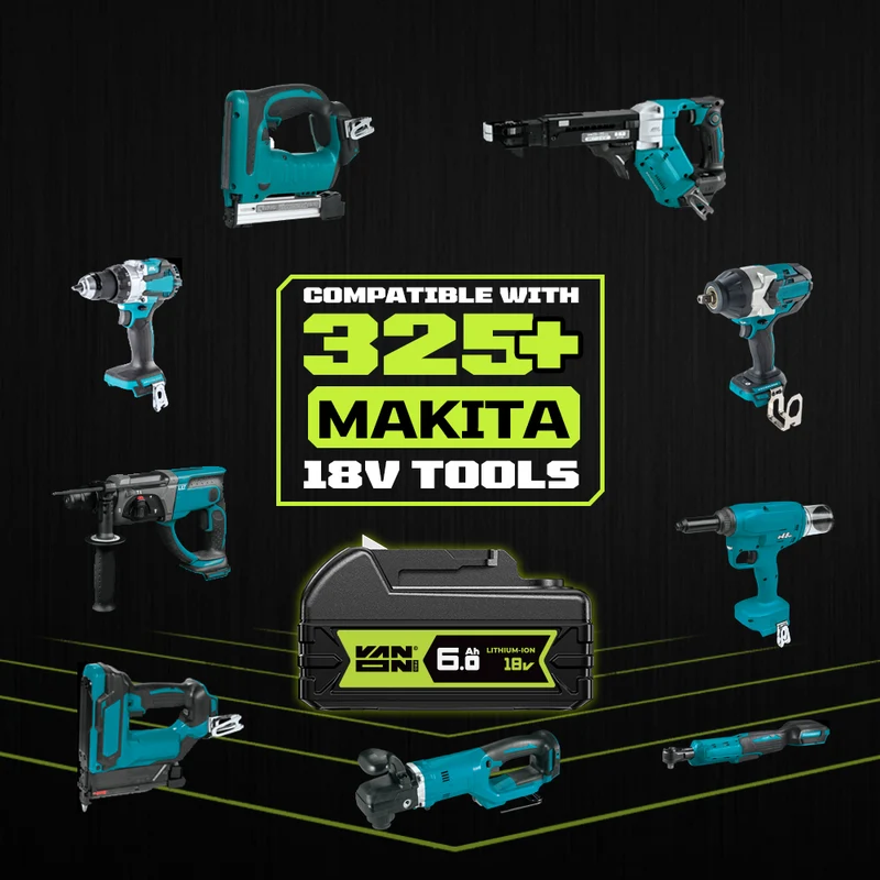 Für Makita 18V BL1860B Akku 6Ah Ersatz-VANON PRO