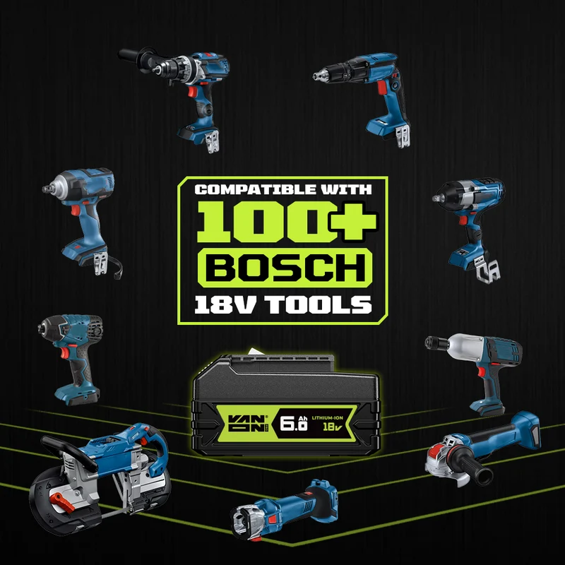 Für Bosch 18V BAT610G Akku 6Ah Ersatz-VANON PRO