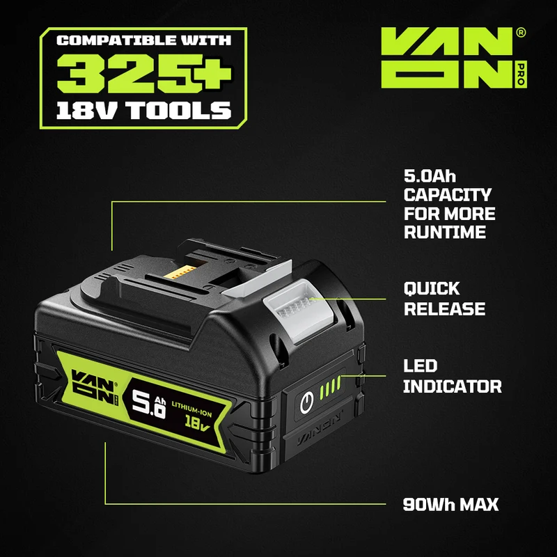 Für Makita 18V BL1850 Akku 5Ah Ersatz-VANON PRO