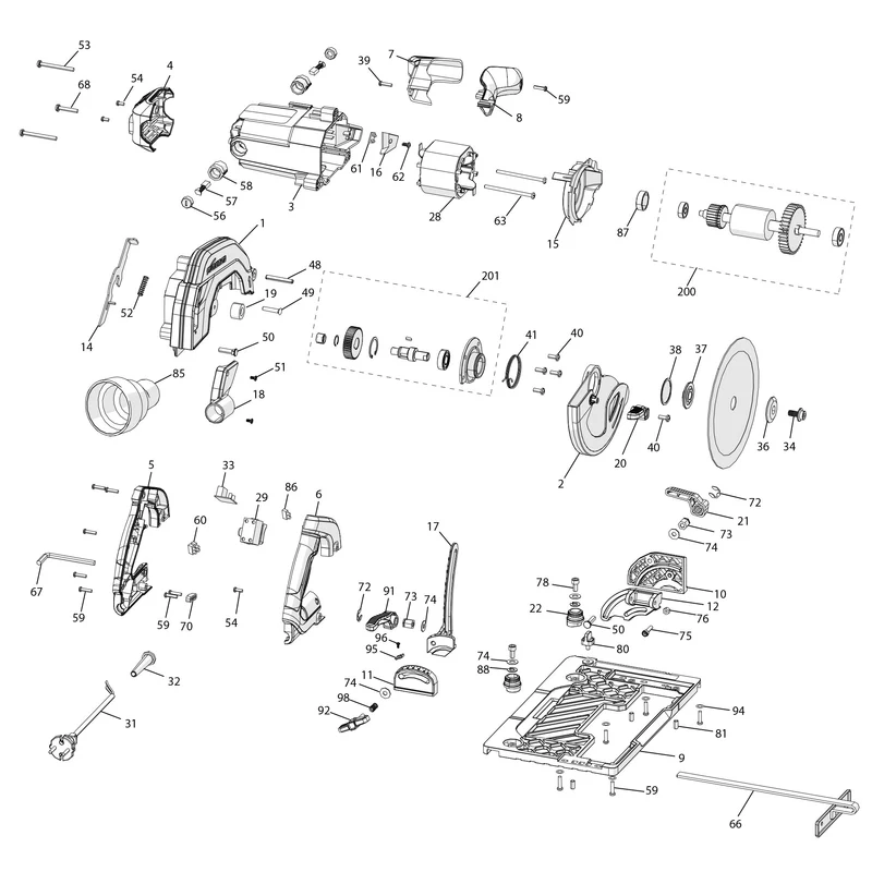 Evolution R185CCSX+ Circular Saw Spare Parts