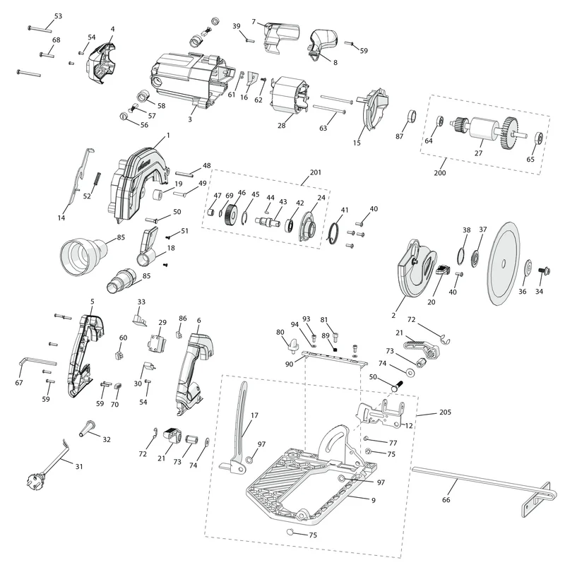 Evolution R185CCS Circular Saw Spare Parts