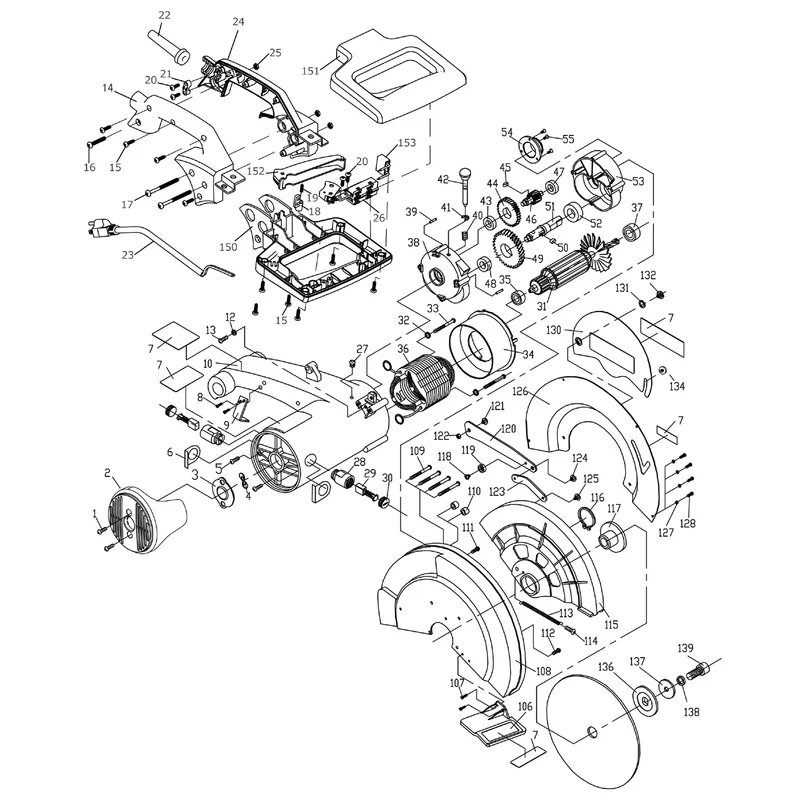 Evolution EVOSAW380 Chop Saw Spare Parts (Head)