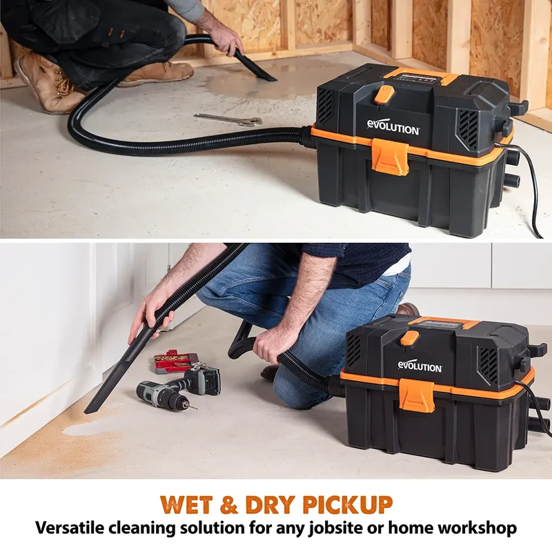 Evolution R15VAC 4-Gallon Wet & Dry Shop Vac With Accessories