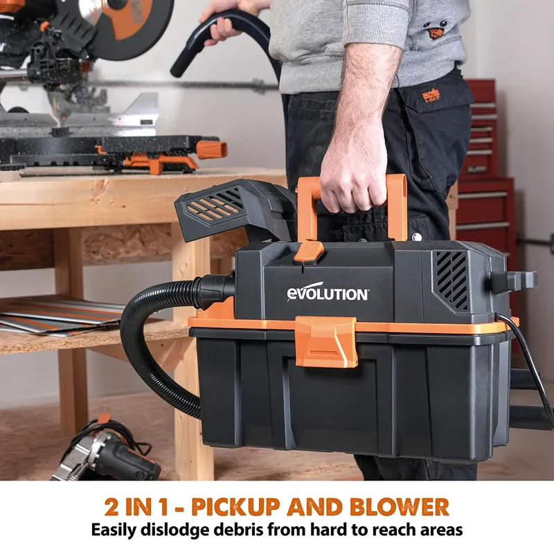 Evolution R15VAC 4-Gallon Wet & Dry Shop Vac With Accessories