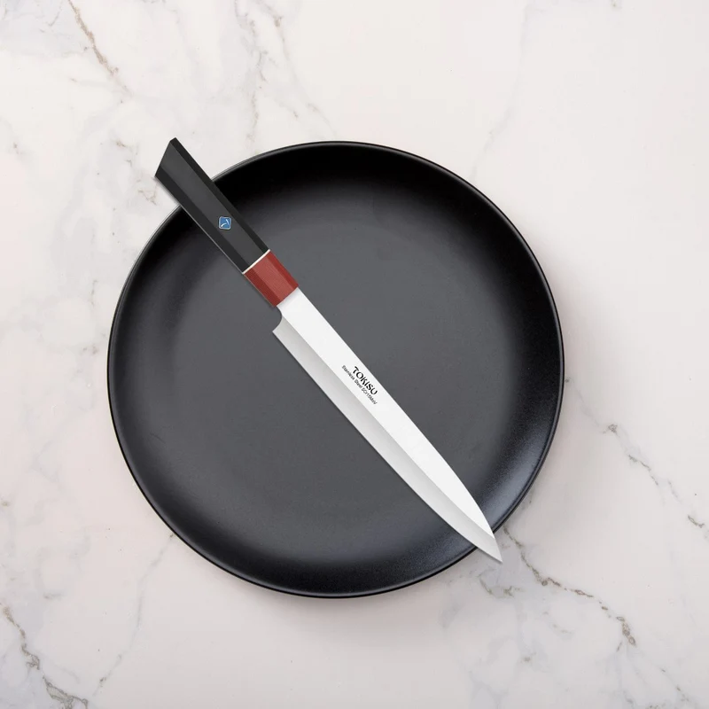 Cuchillo Cocina Profesional TOKYSU - Cuchillos Cocina Japones YANAGIBA de Acero Inoxidable de 67 capas 23 cm- Mango G10