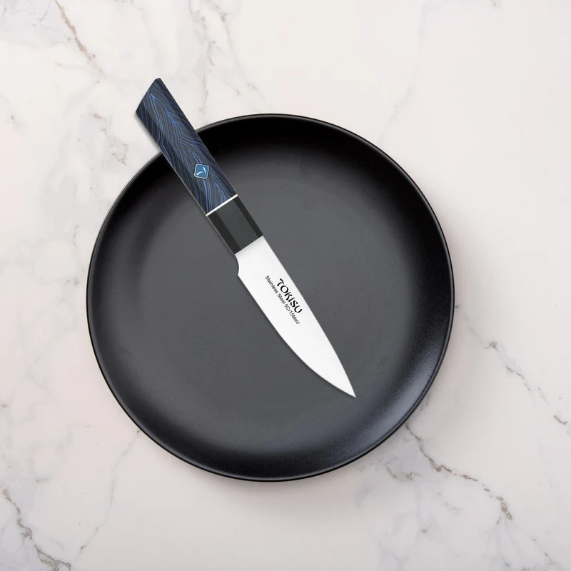 Cuchillo Cocina Profesional TOKYSU - Cuchillos Cocina Japones PETTY de Acero Inoxidable de 67 capas 11 cm - Mango G10 DAMASCO