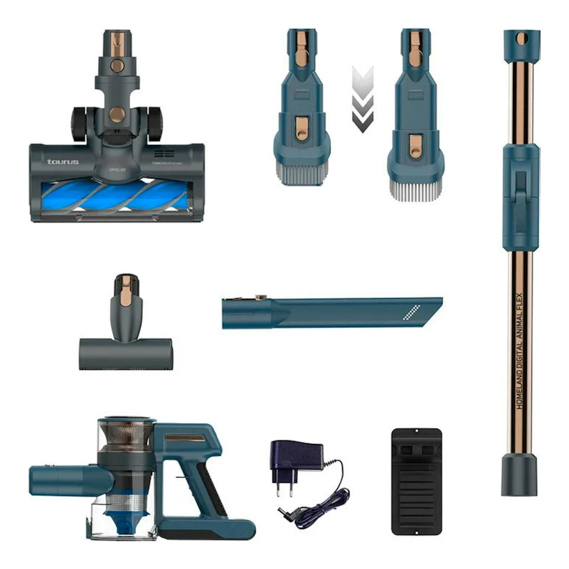 Aspirador escoba Taurus Homeland Digital Animal Flex – 415 W, 30.000 Pa, 60 min