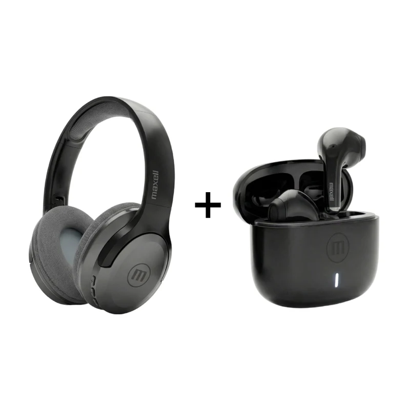 Maxell Audífonos Inalámbricos de Diadema Fly + Audífonos Inalámbricos Elio