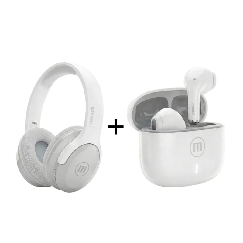 Maxell Audífonos Inalámbricos de Diadema Fly + Audífonos Inalámbricos Elio