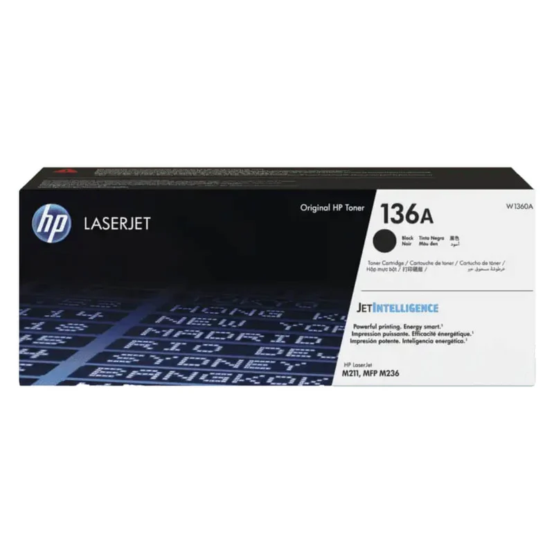 HP Tóner de Tinta Original Negro 136A, W1360A
