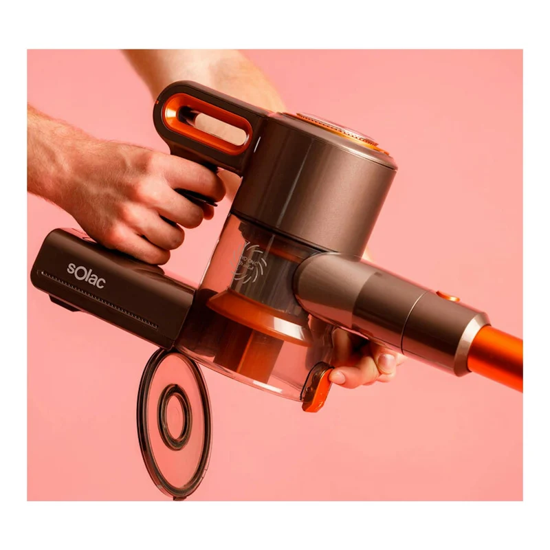 Aspirador escoba Solac Turbobat Digital Flex 29.6V – inalámbrico, 200 W, HEPA