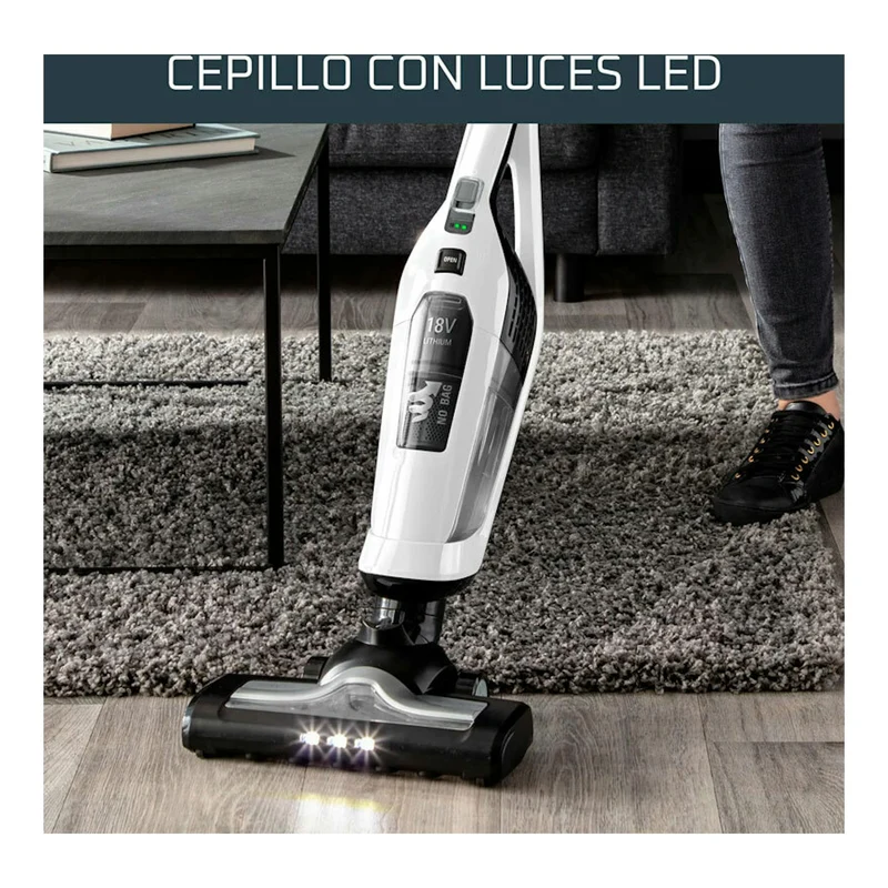 Aspirador escoba Rowenta Dual Force 2 en 1 – sin cable, 18 V, plegable