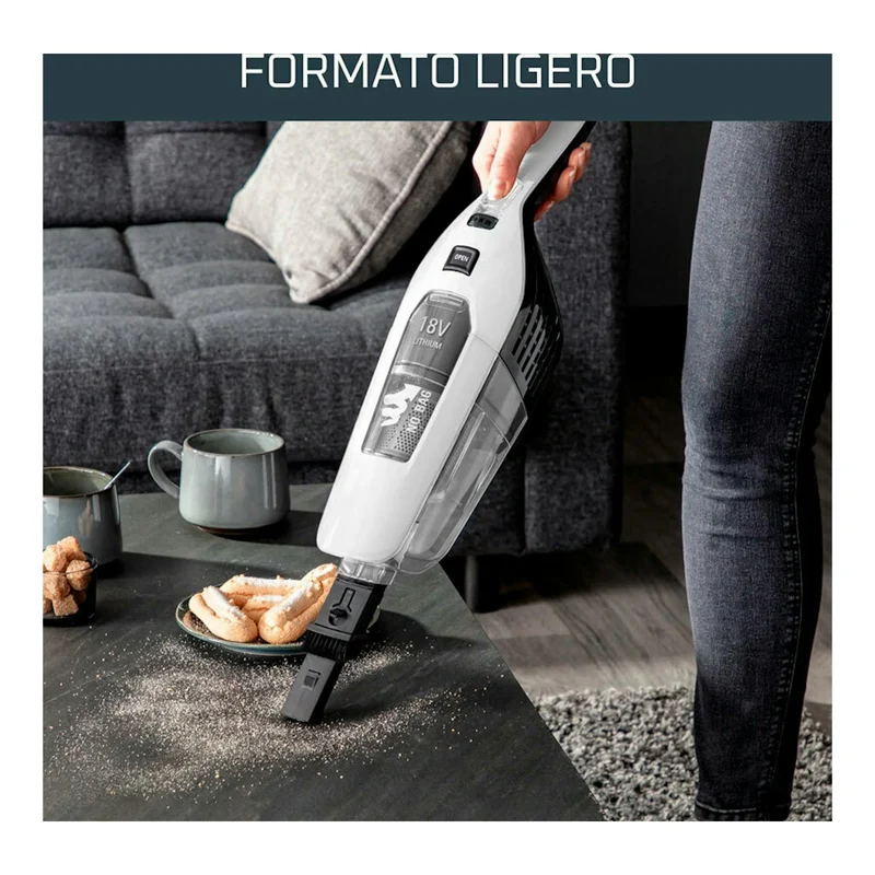 Aspirador escoba Rowenta Dual Force 2 en 1 – sin cable, 18 V, plegable