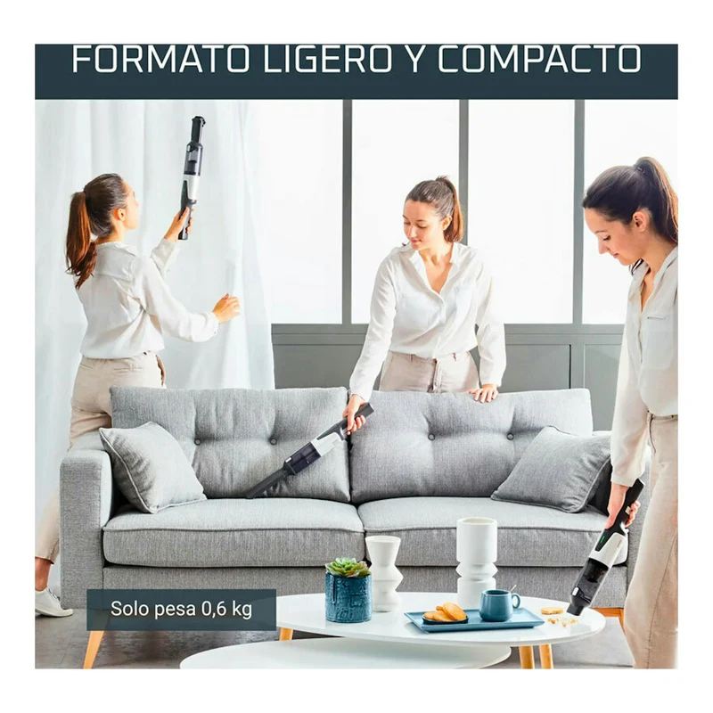 Aspiradora de mano Rowenta X-Touch AC9736WO – Sin cable, Base de carga, 480 L/min