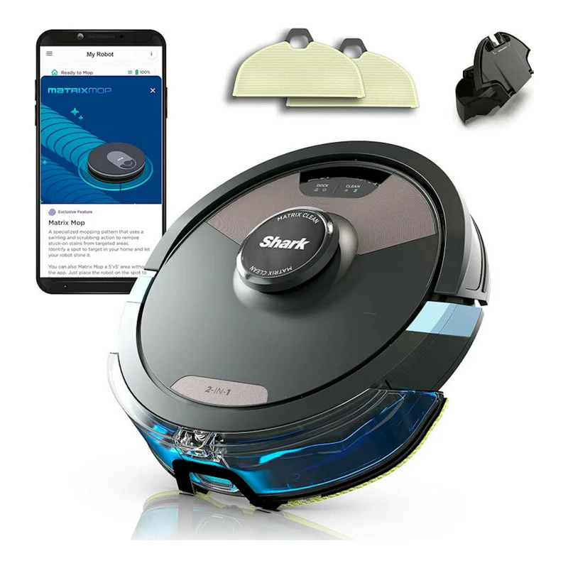 Robot aspirador Shark RV2620WAEUWH – 2 en 1, autovaciado, fregado