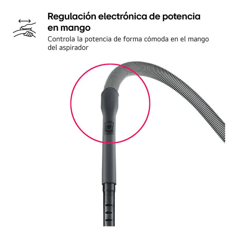 Aspirador sin bolsa LG VC5506NHTB – Gris mate, 650 W, 1,1 L