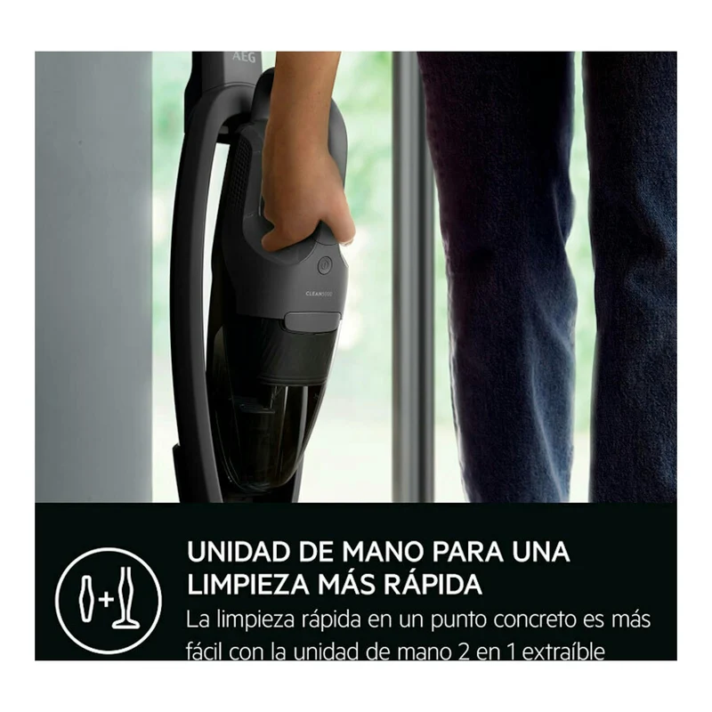 Aspiradora escoba AEG AS52CB18DG – Sin cable, 45 min, 18 V