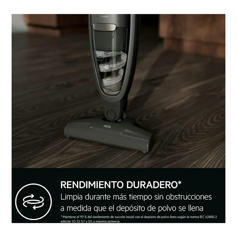 Aspiradora escoba AEG AS52CB18DG – Sin cable, 45 min, 18 V