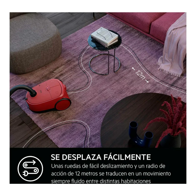 Aspirador AEG AB61C2DB – con bolsa, 850 W, 73 dB