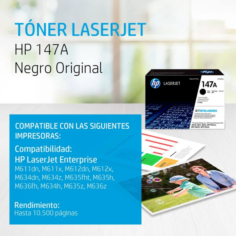 HP Cartucho de Tinta Original Negro 147A, W1470A