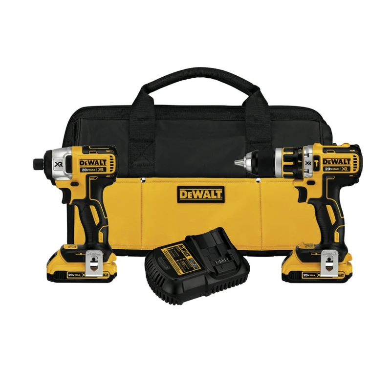 Dewalt Set Taladro Percutor + Llave de Impacto Inalámbrico Recargable (DCK287D2-B3)