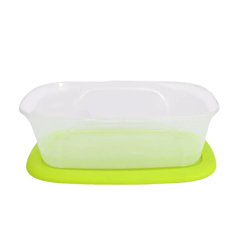 Caja Multiusos de Plástico con Tapa, Color Verde.