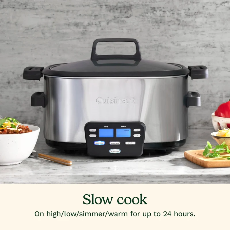 Cuisinart Olla Multiuso Eléctrica 3 en 1 5.7 Litros, MSC600