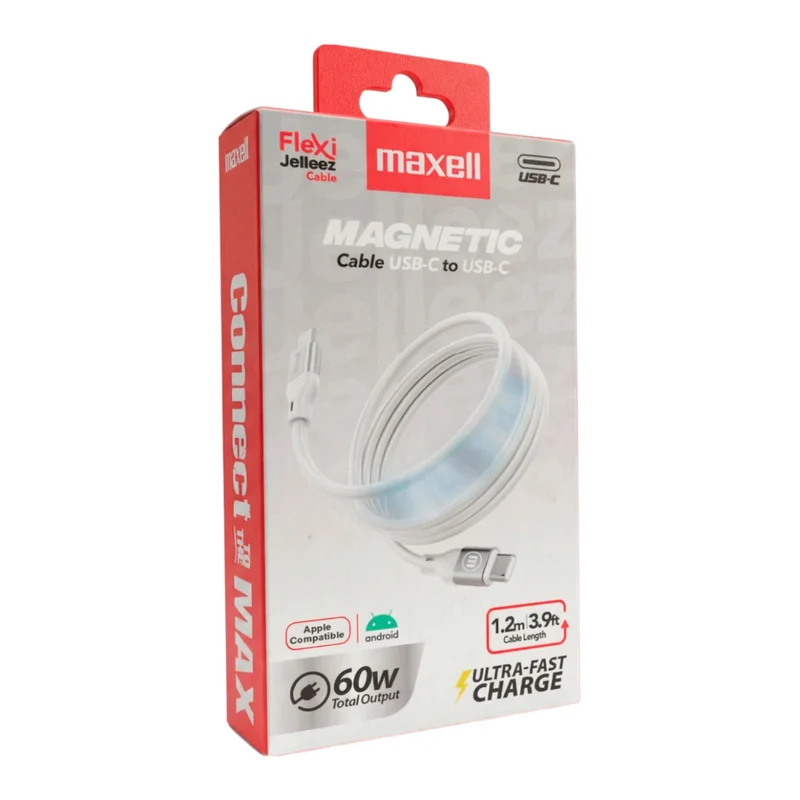 Maxell Cable Magnético de Carga USB-C a USB-C 60 W