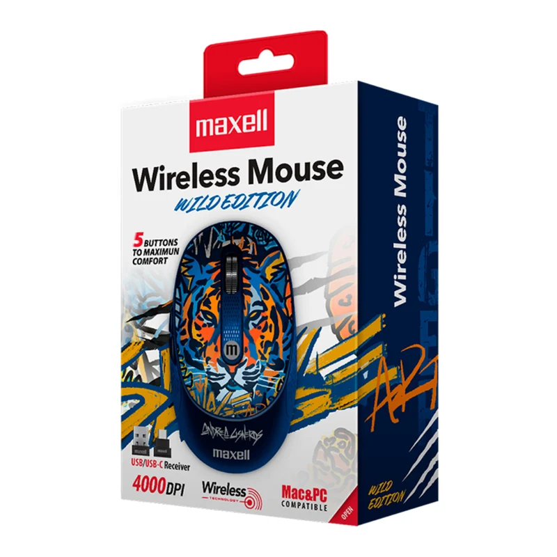 Maxell Mouse Inalámbrico Print, MOWL-320
