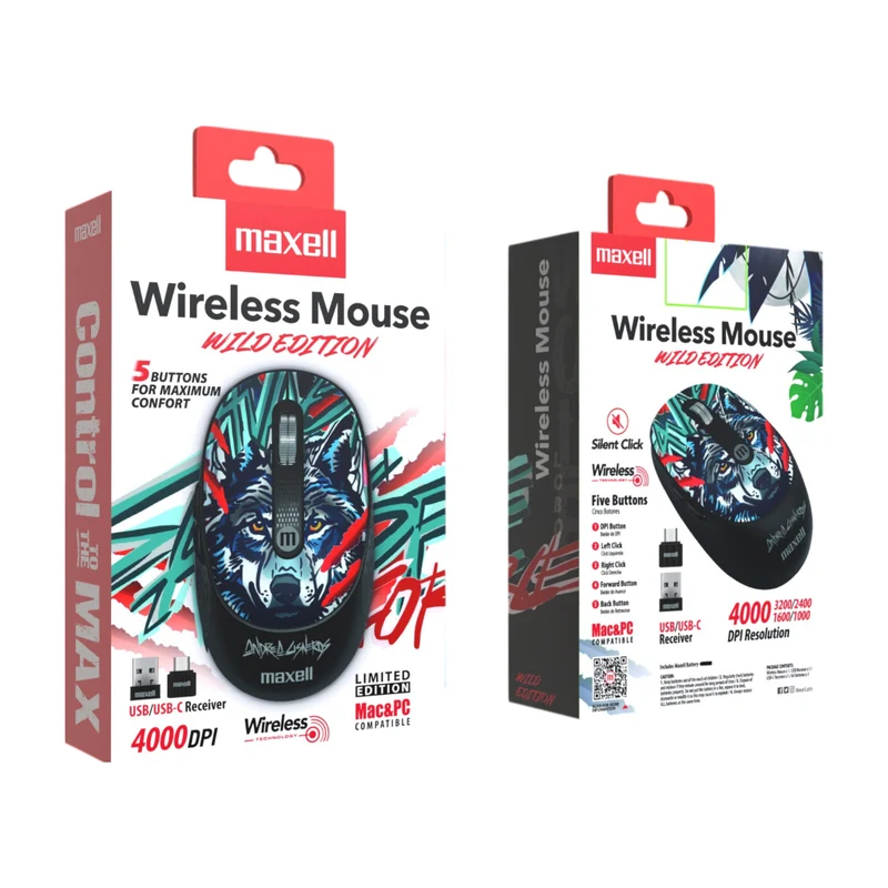 Maxell Mouse Inalámbrico Print, MOWL-320