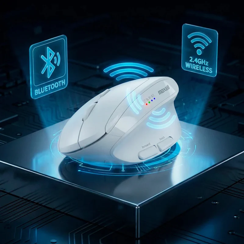 Maxell Mouse Inalámbrico Vertical, MOWLBT-750