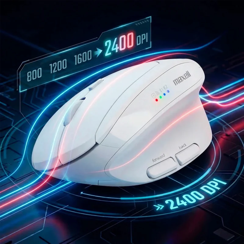 Maxell Mouse Inalámbrico Vertical, MOWLBT-750