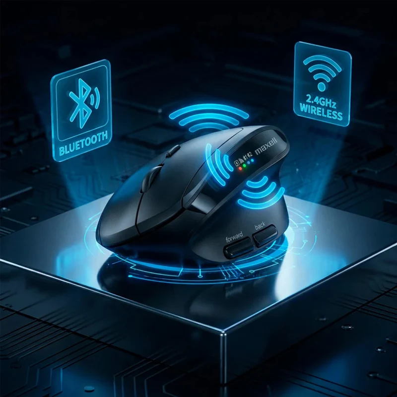 Maxell Mouse Inalámbrico Vertical, MOWLBT-750