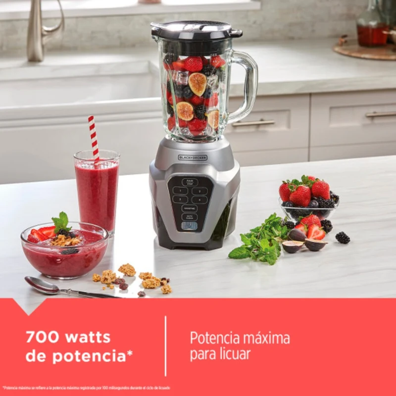 Black & Decker Licuadora Digital Frasco de Vidrio 700W BL0976-1MDLA, Caja Abierta