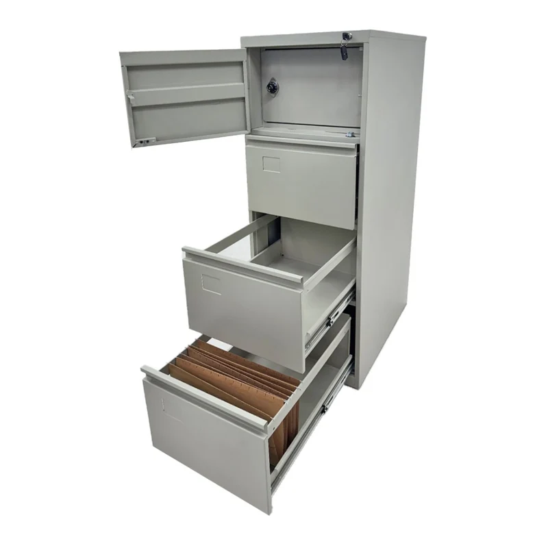 Continental Archivero Metálico Vertical con Caja de Seguridad 4 Gavetas